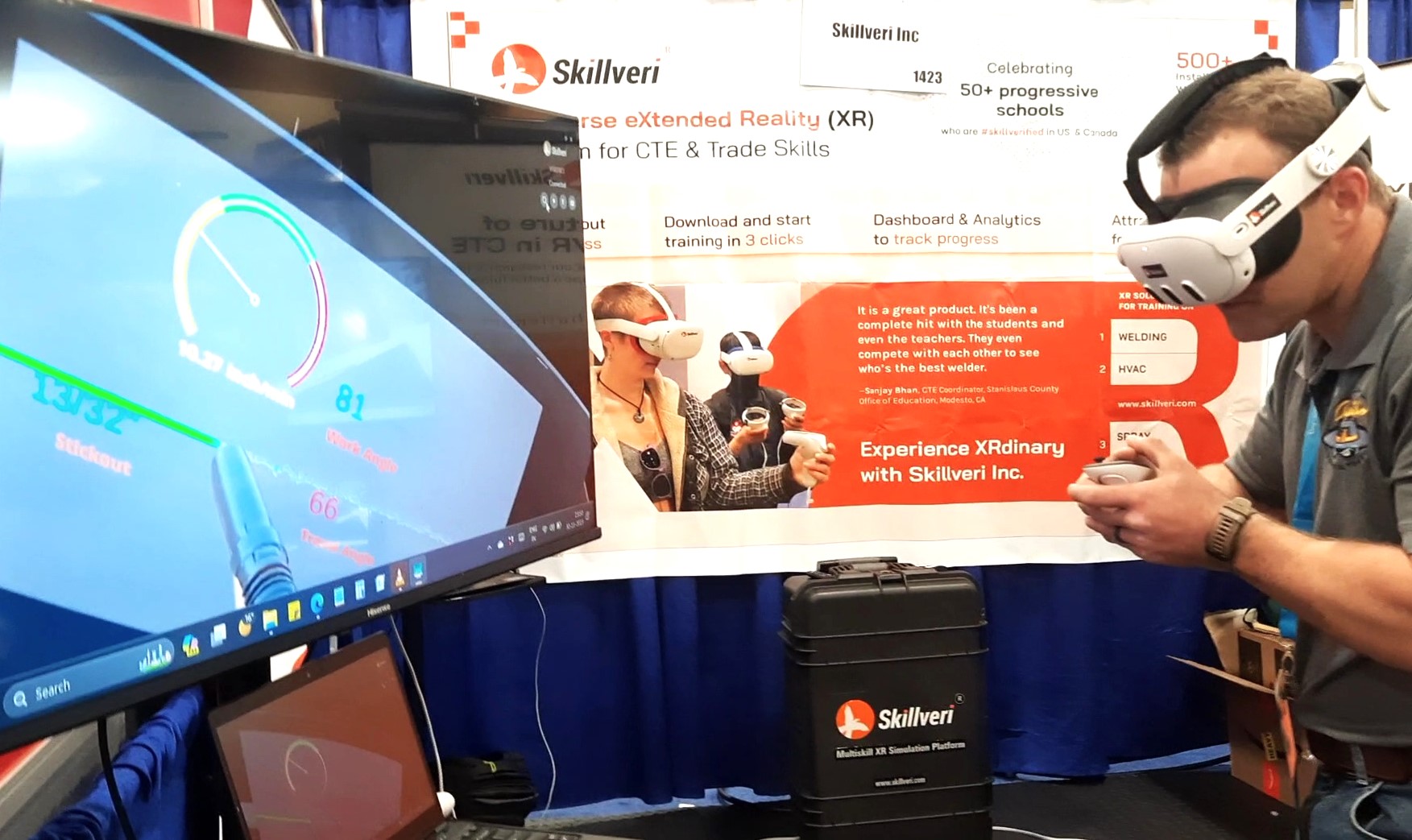 Skillveri VR welding simulators at ACTE USA