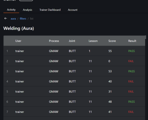 Skillveri welding simulator insights - track learner performace