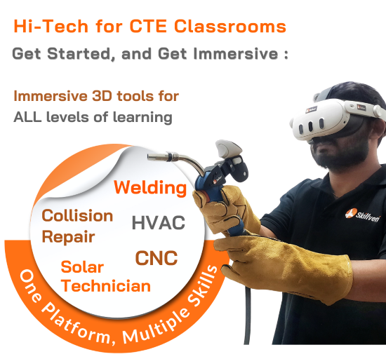 CTE Skill training - VR XR simulators from Skillveri for multiple CTE & trade skills