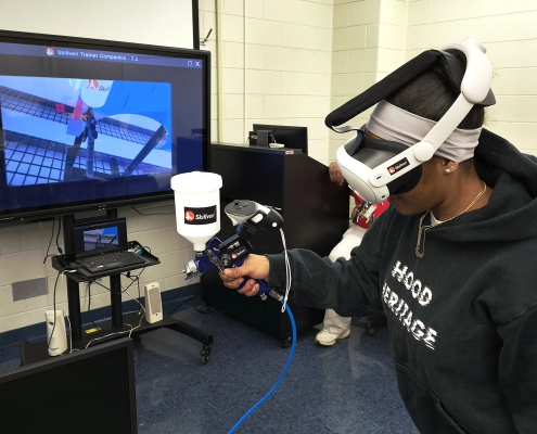 VR CTE simulators from Skillveri - for multiple CTE skills like welding, collision repair, hvac etc