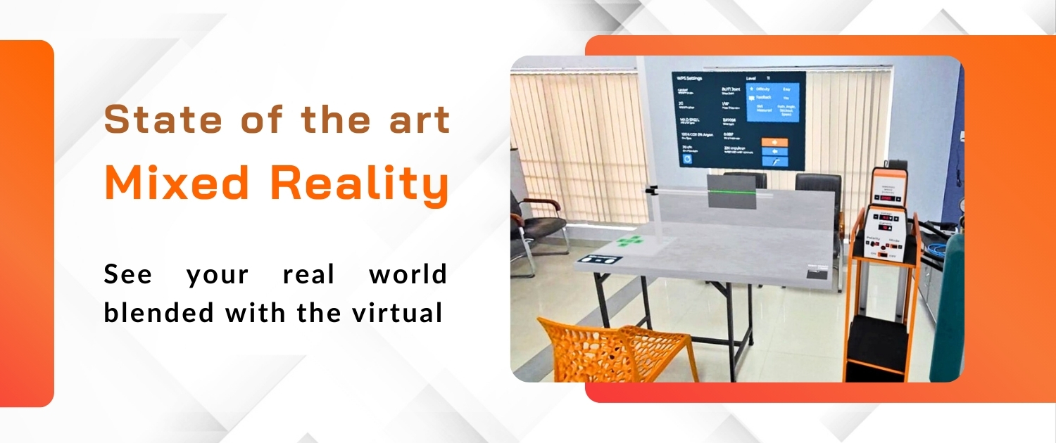 Mixed Reality Skill Training Simulators from Skillveri blend real surroundings with VR for a highly immersive experience.