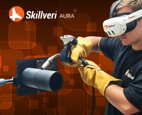 virtual reality VR welding simulator skillveri virtual reality and mixed reality (VR & MR) welding simulator from skillveri - effective training for multiple processes like mig, tig, and stick welding